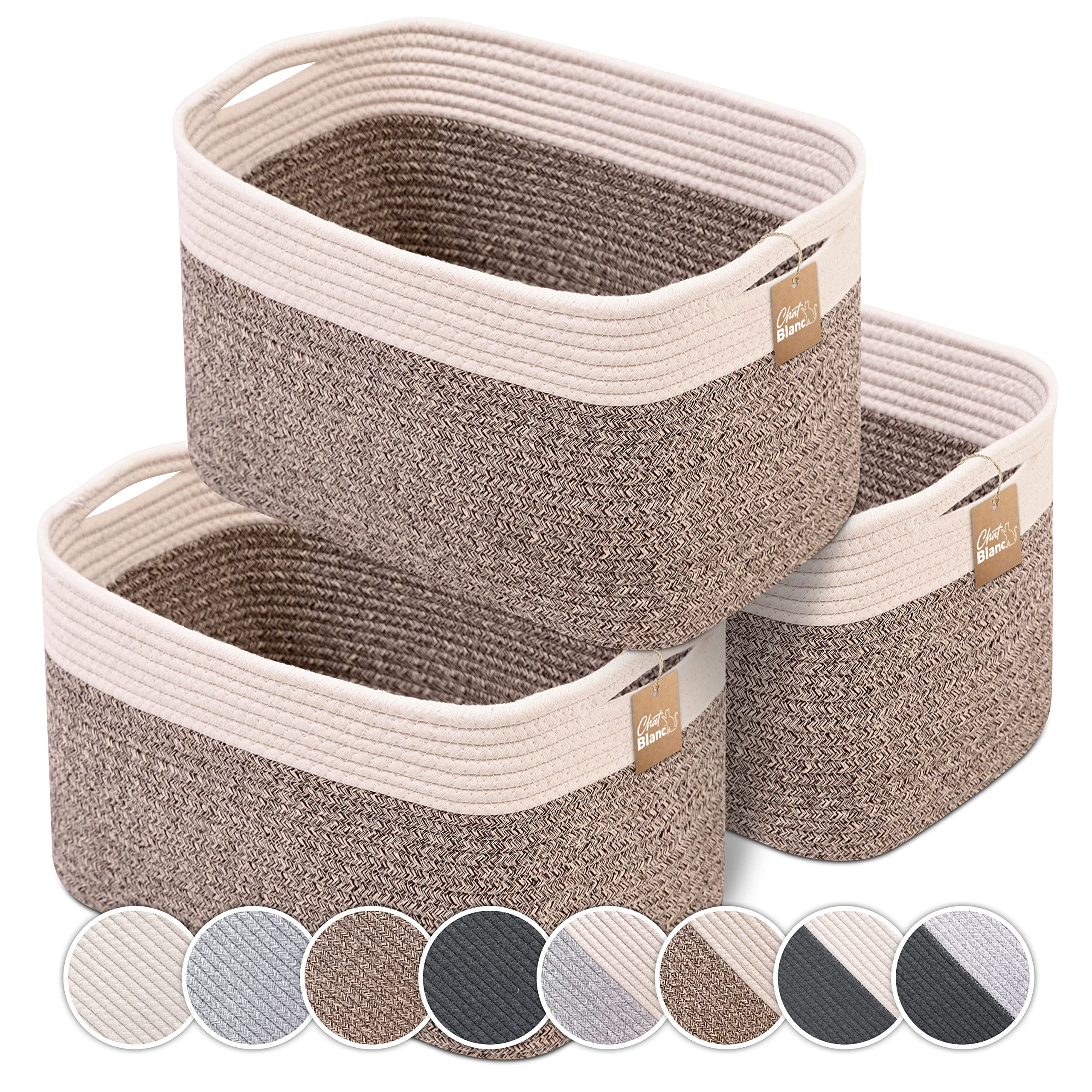 CHAT BLANC cotton rope nursery basket demonstrates soft, stylish organization.