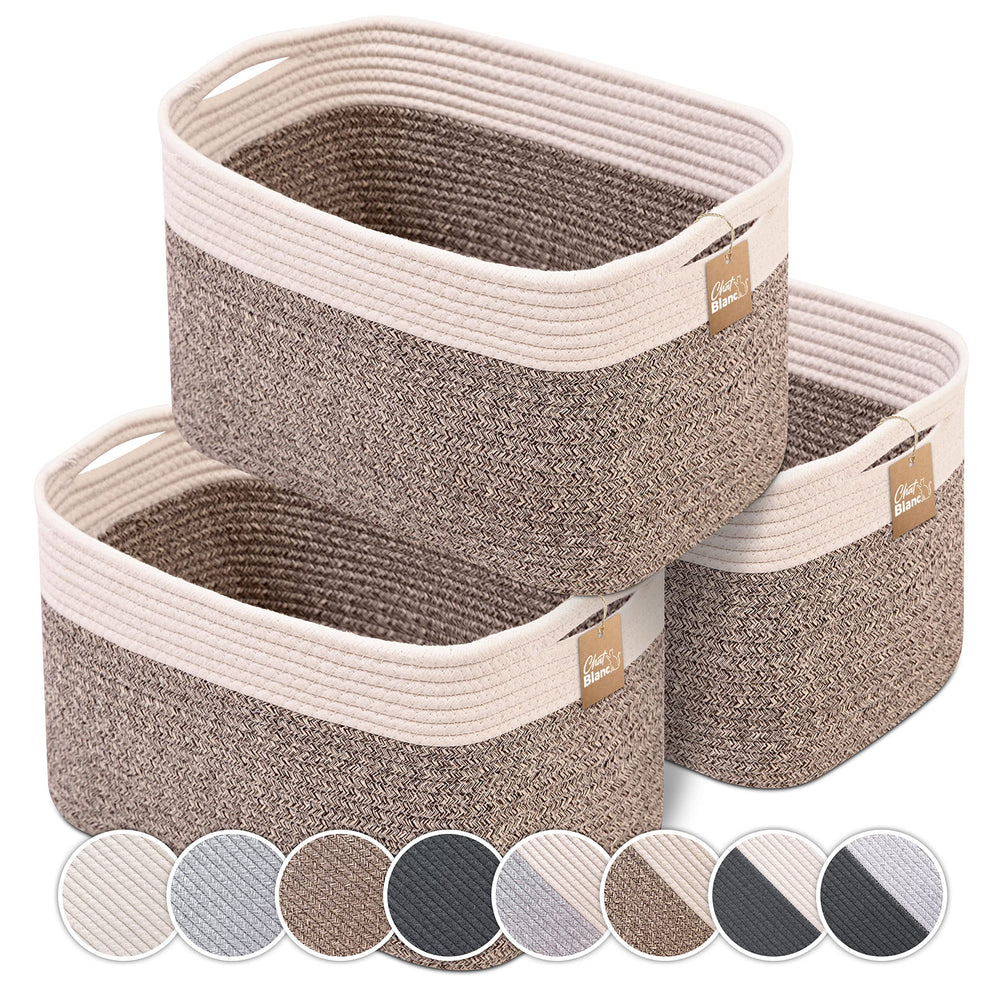CHAT BLANC cotton rope nursery basket demonstrates soft, stylish organization.