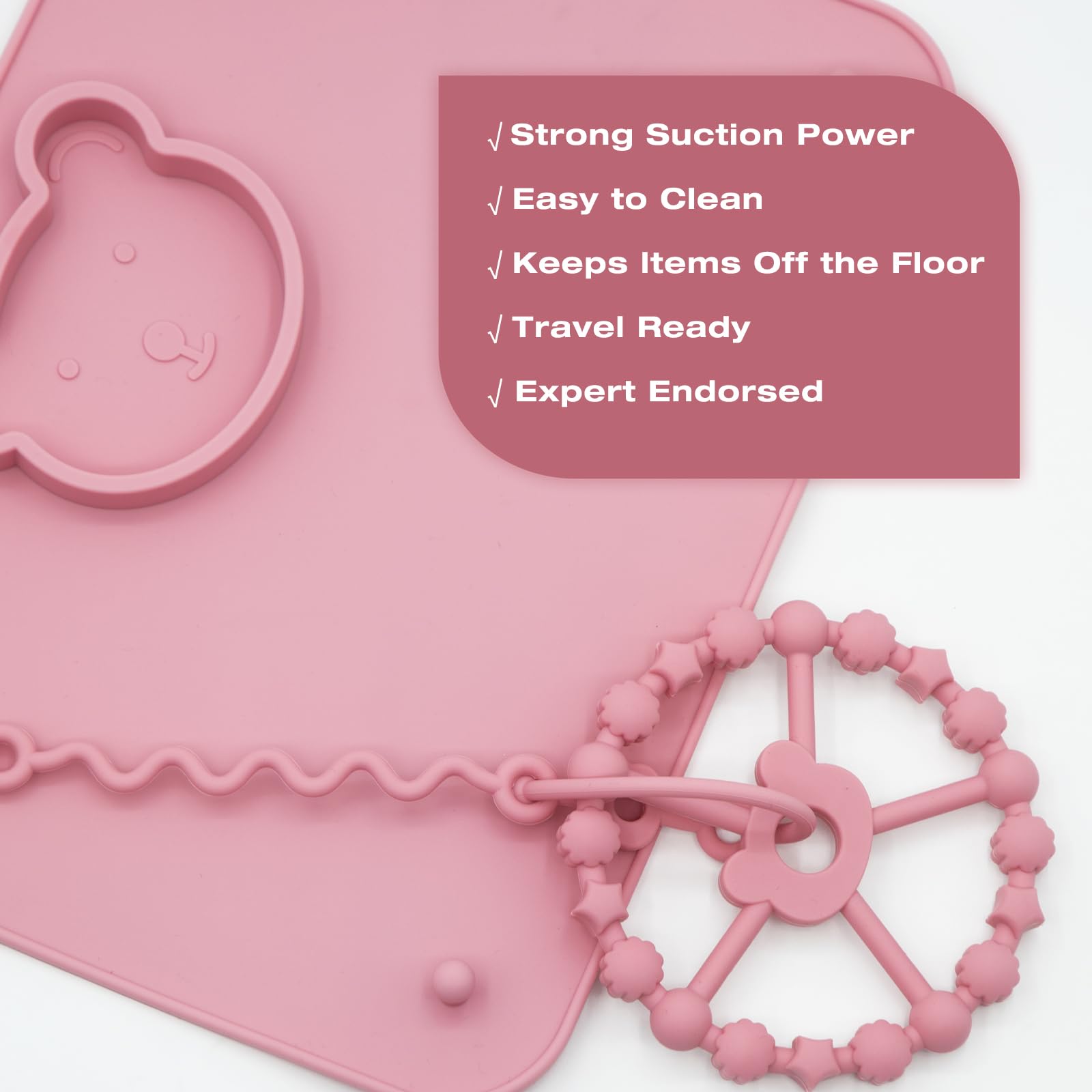 CHCC silicone is food-grade, odor-free, and baby-safe for meals.
