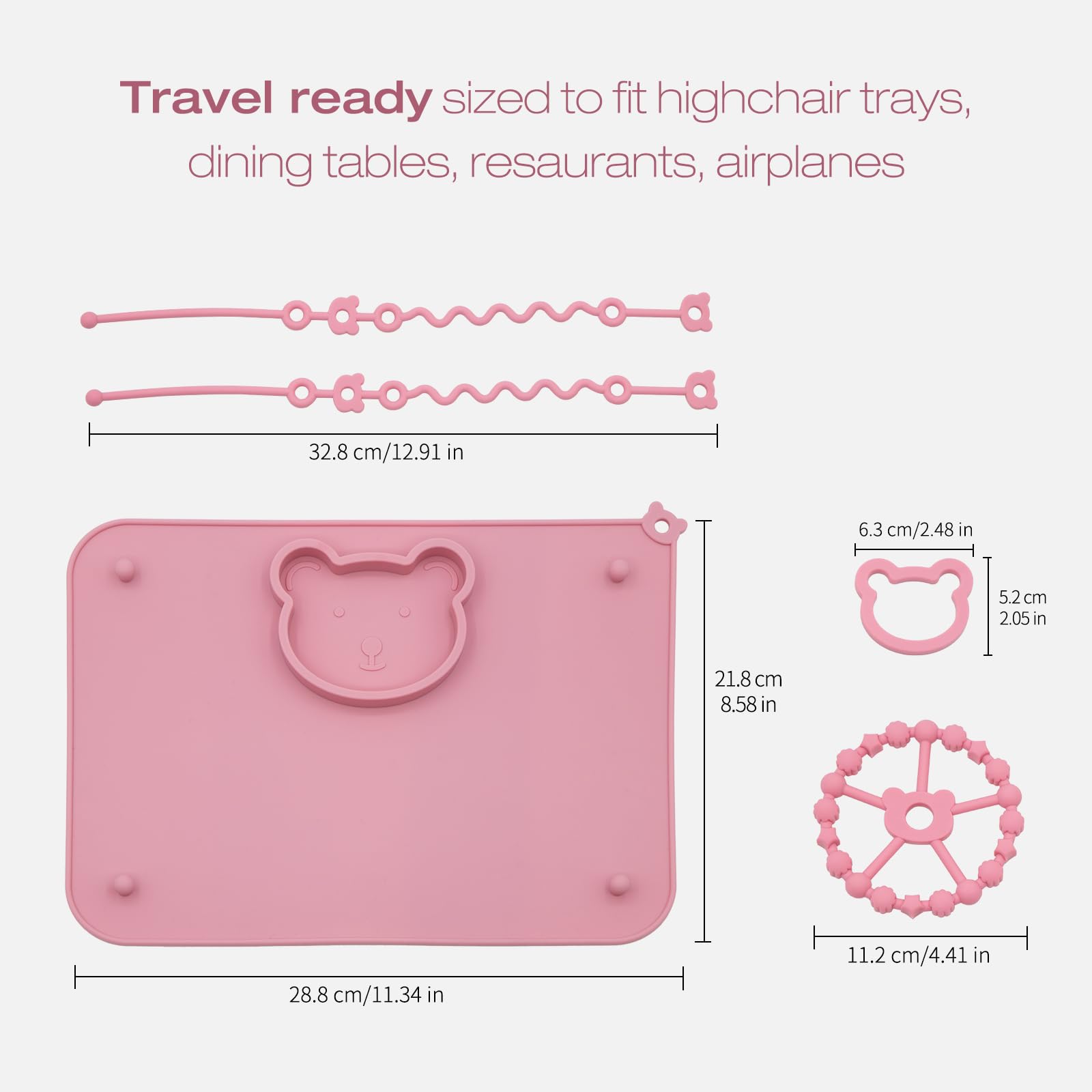 CHCC placemats fit most high chairs for organized mealtime setup.