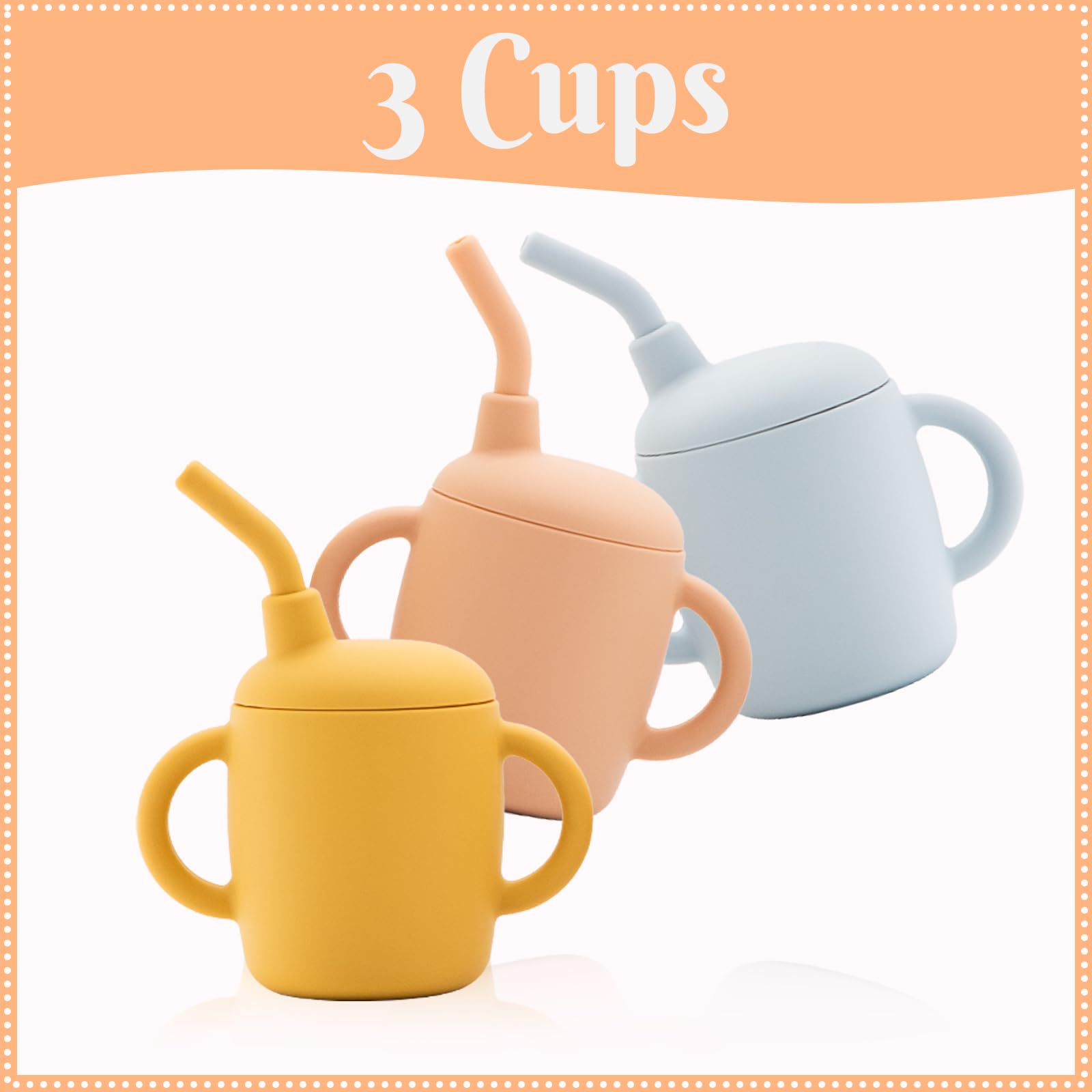CHCC silicone baby feeding set forks provide gentle training for early self-feeding.