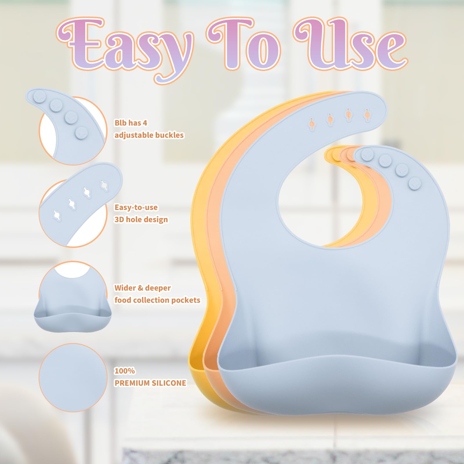 CHCC silicone baby feeding set plates designed for little hands and easy feeding.