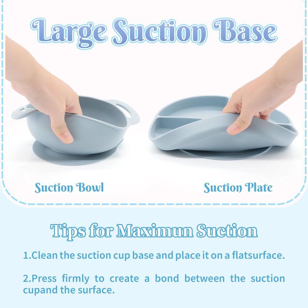 CHCC silicone bowl resists stains and cleans easily after meals