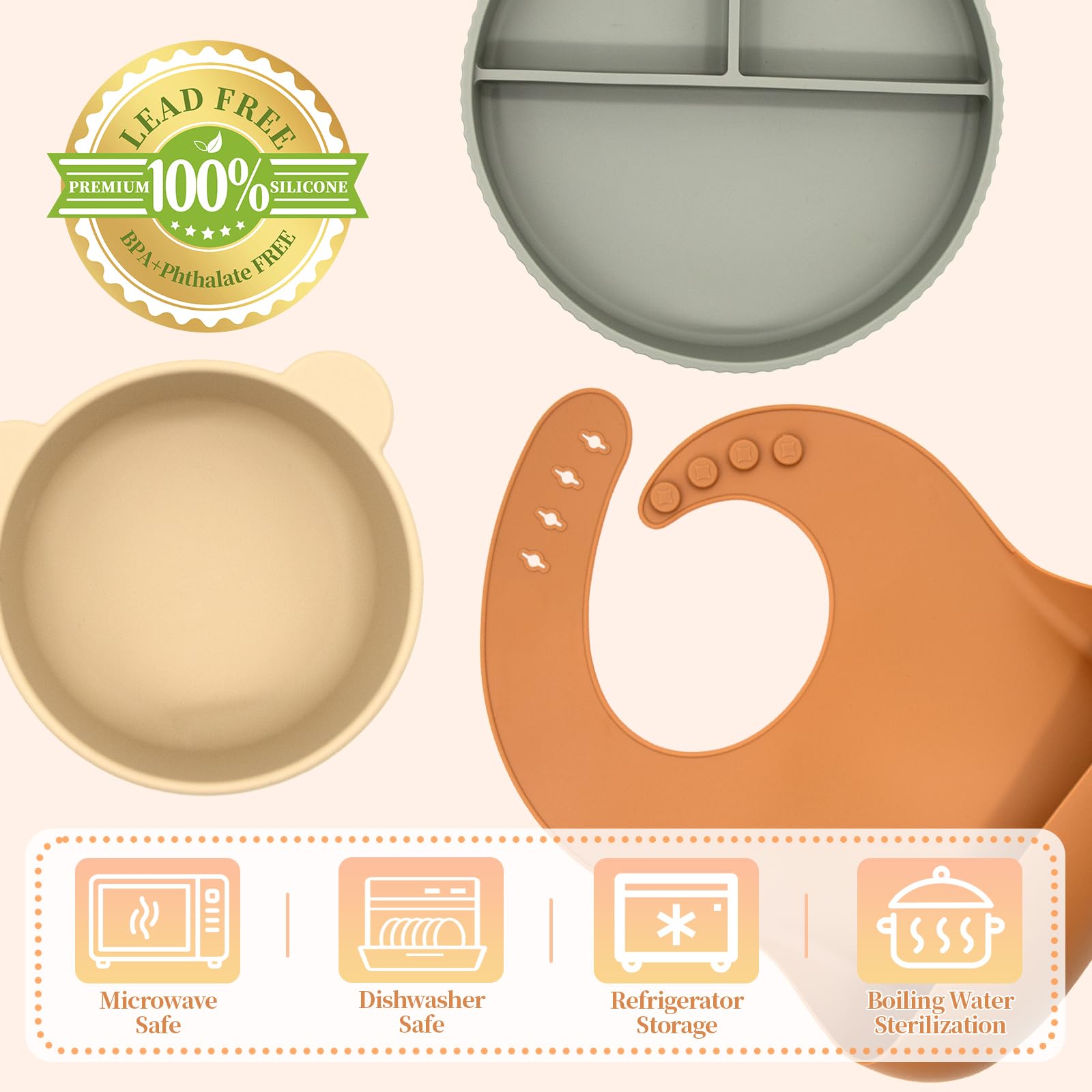 CHCC silicone plate image focusing on reliable self-feeding stability and stain-free cleanup