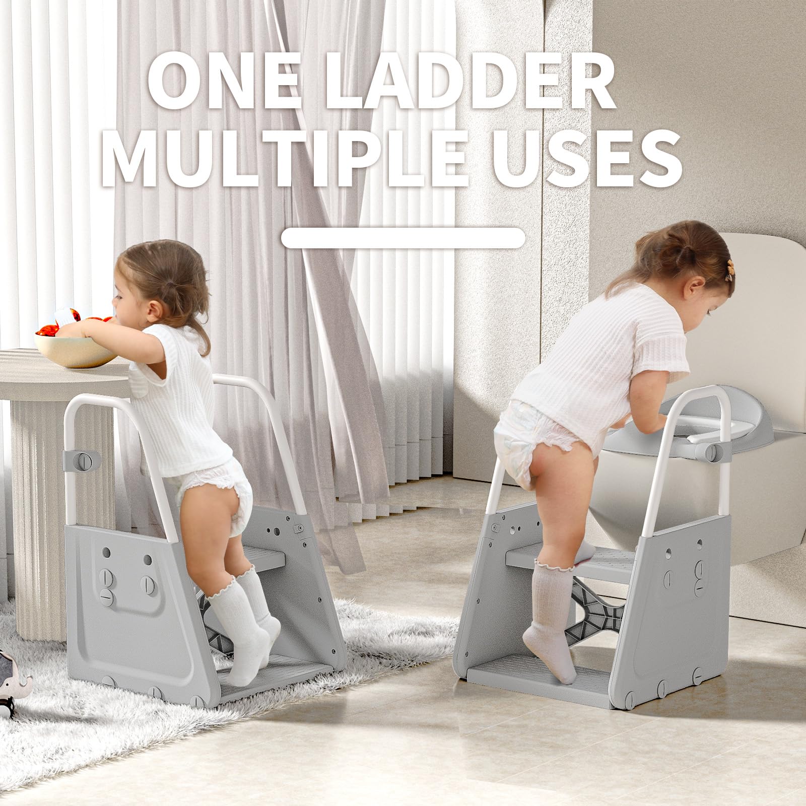 CheerKid 3-in-1 potty seat guardrail highlights raised guard for secure seating