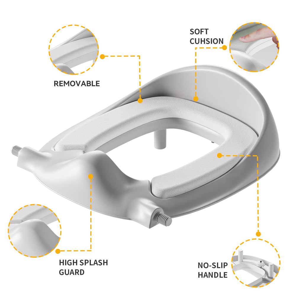 CheerKid 3-in-1 potty seat wide base provides stability during training