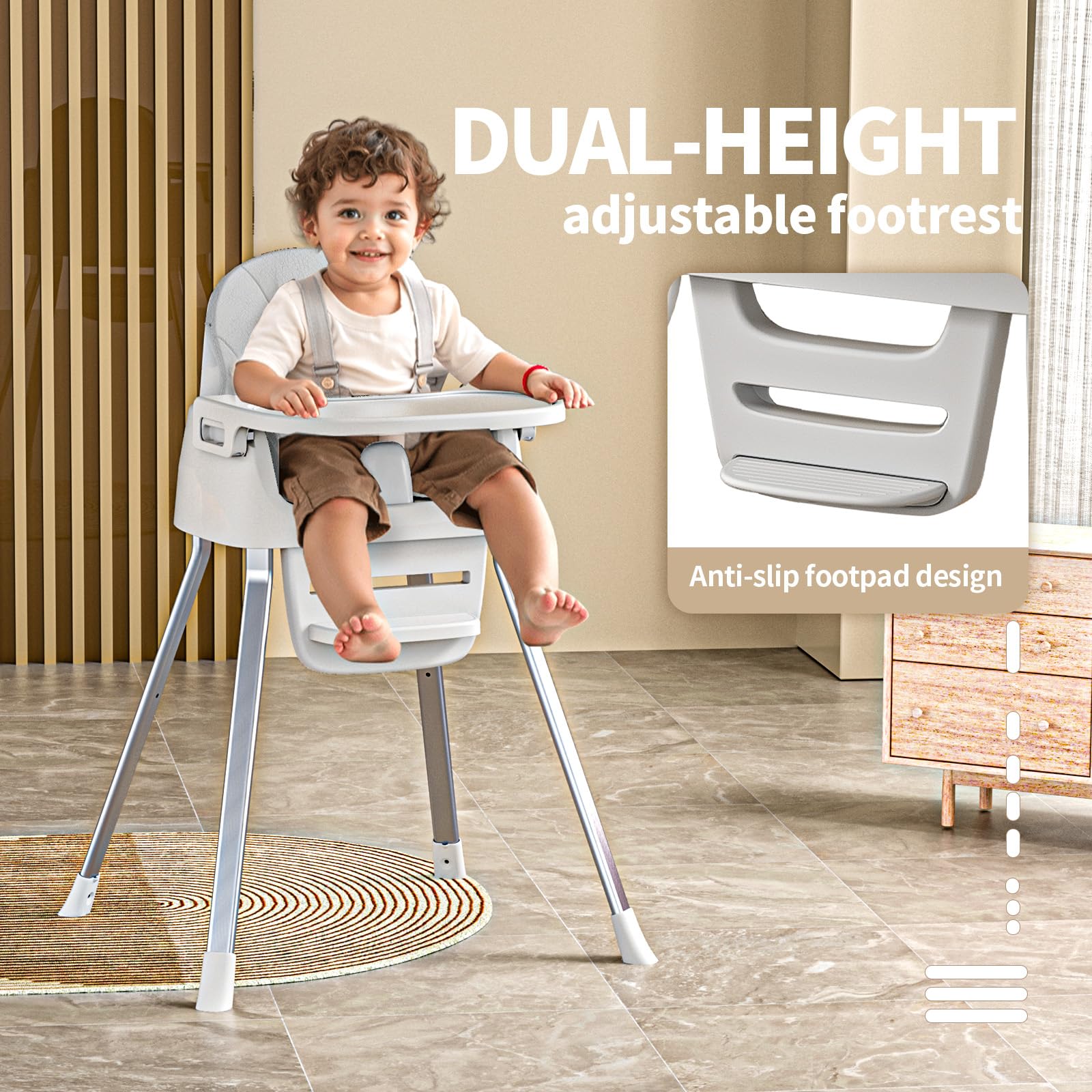 CheerKid portable highchair cushion-removable is machine washable