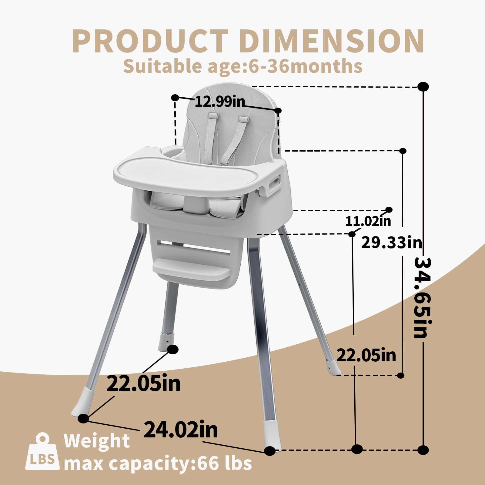 CheerKid portable highchair installation with included hardware