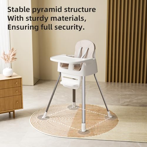 CheerKid portable highchair tray detachable for easy transitions between dining and feeding.