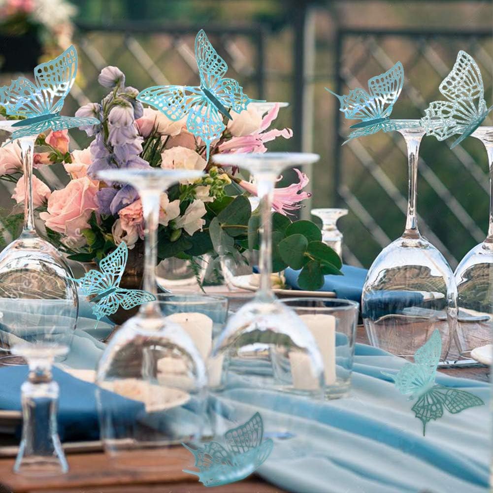 Cheerland 3D teal butterflies offer easy application for quick DIY decorating