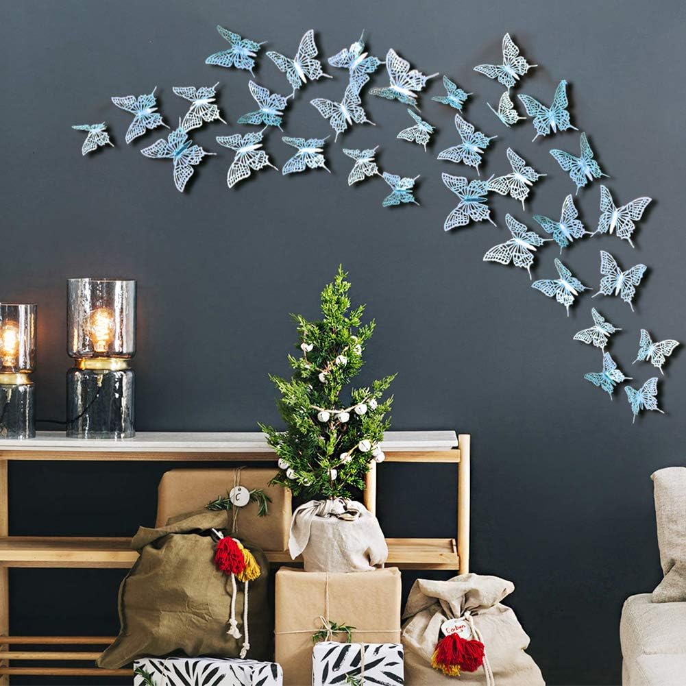 Cheerland 3D teal butterflies room-setup ideal for girl's bedroom styling