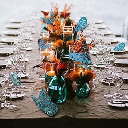 Cheerland Teal Blue butterfly decals for baby shower decor and staging