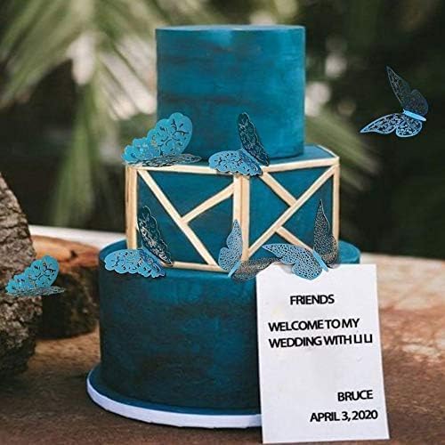 Cheerland Teal Blue butterfly decals in varied sizes enhance party ambiance
