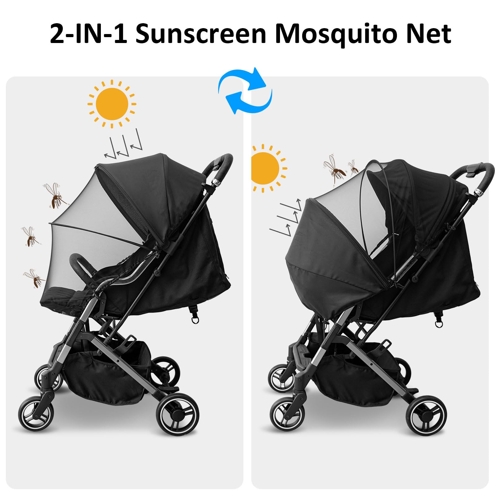 Cheermomo universal fit with stretch bands fits most strollers and car seats