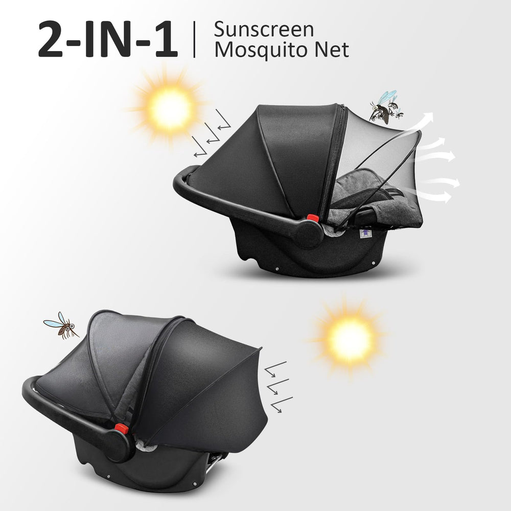 Cheermomo all-season protection shields against wind and pet hair on trips.