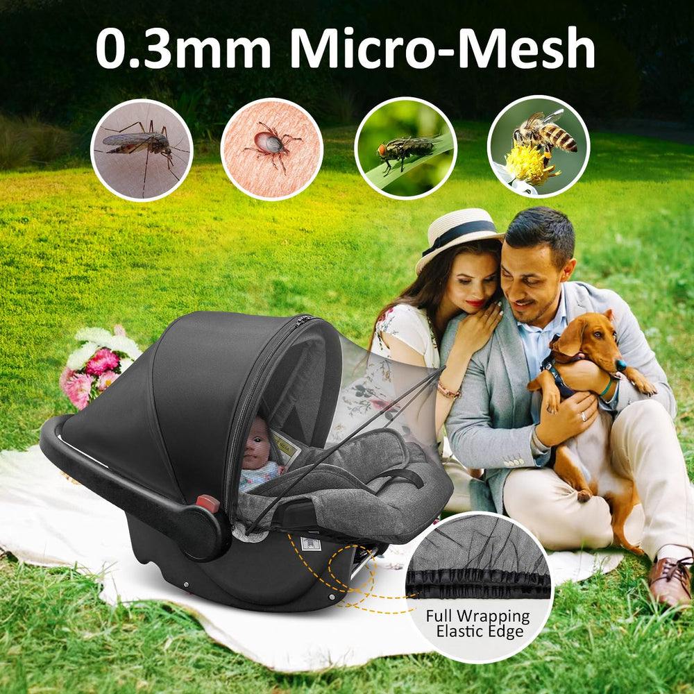 Cheermomo car seat canopy zipper upgrade enables quick access without removal.