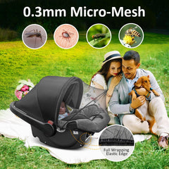 Cheermomo car seat canopy zipper upgrade enables quick access without removal.