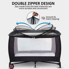 Cheermomo Pack n Play Cover breathable mesh keeps air flowing for comfy environment.