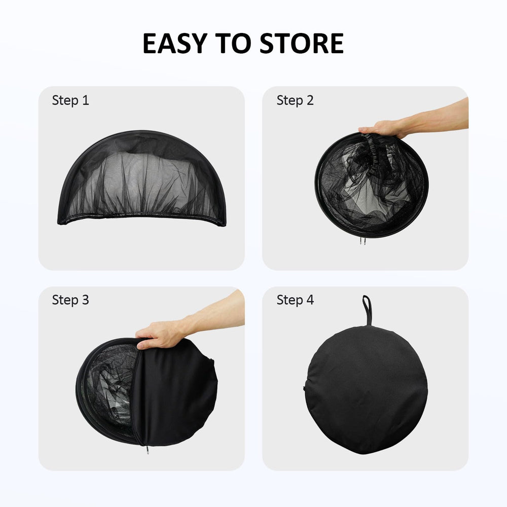 Cheermomo Pack n Play Cover helps keep cats out of the play area.