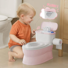 CheerTry 2in1 potty with detachable seat showcases easy toilet transition.