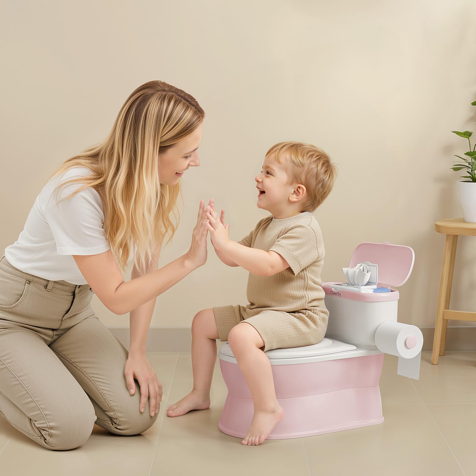 CheerTry 2in1 potty portable design shows on-the-go training readiness.