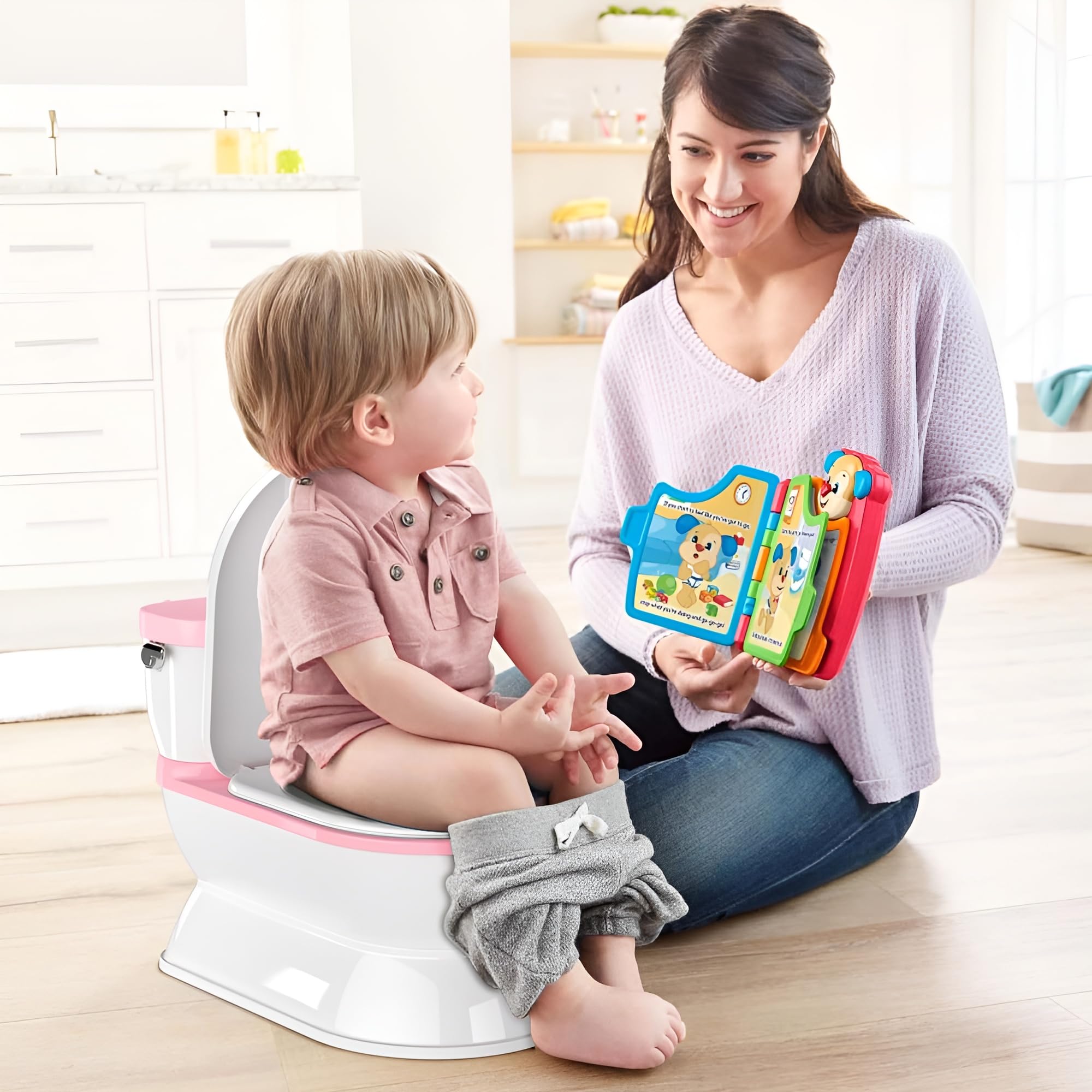 CheerTry 2in1 toddler potty covered wet wipe box helps keep wipes moist