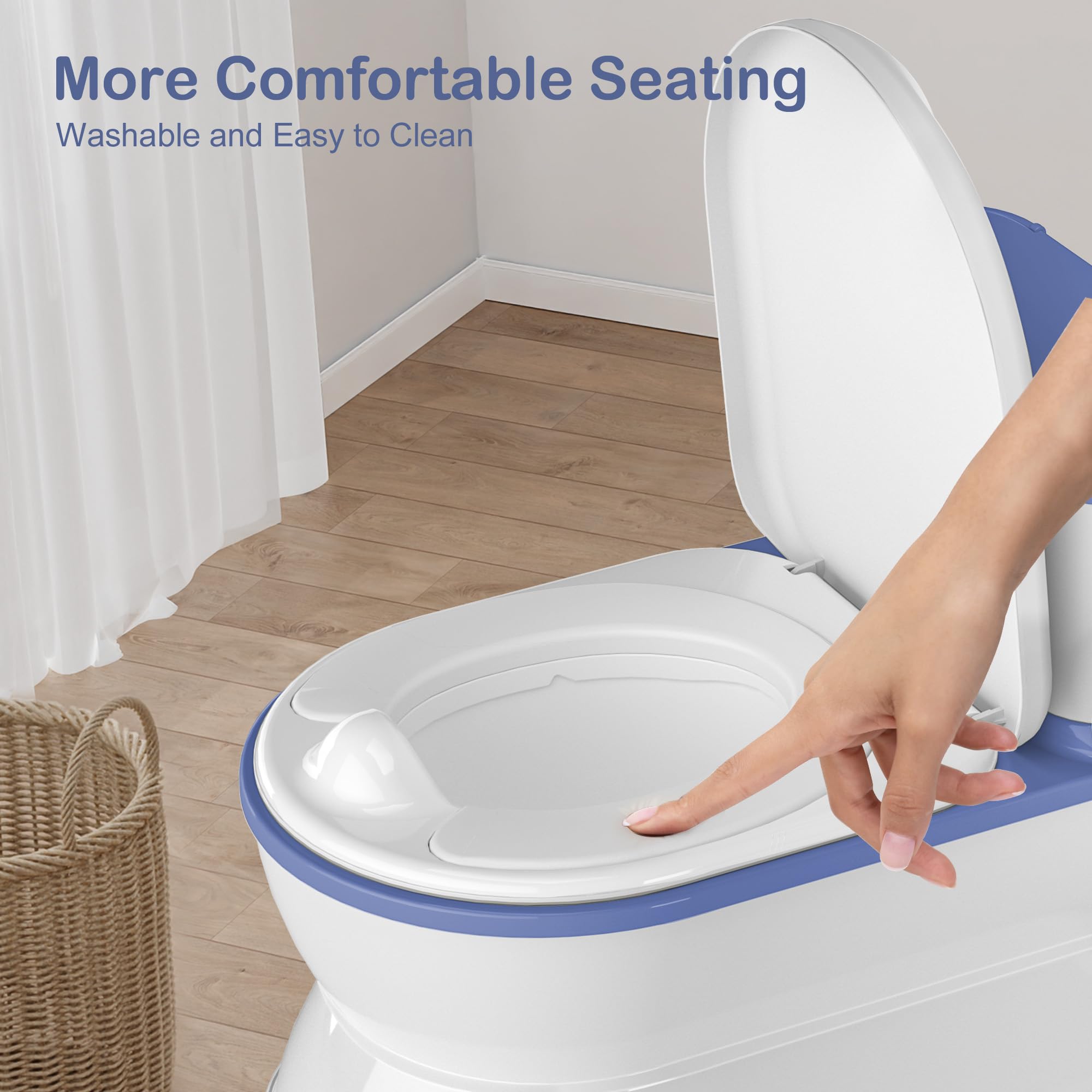 CheerTry detachable soft-seat mode offers comfortable seating on kids' potty.