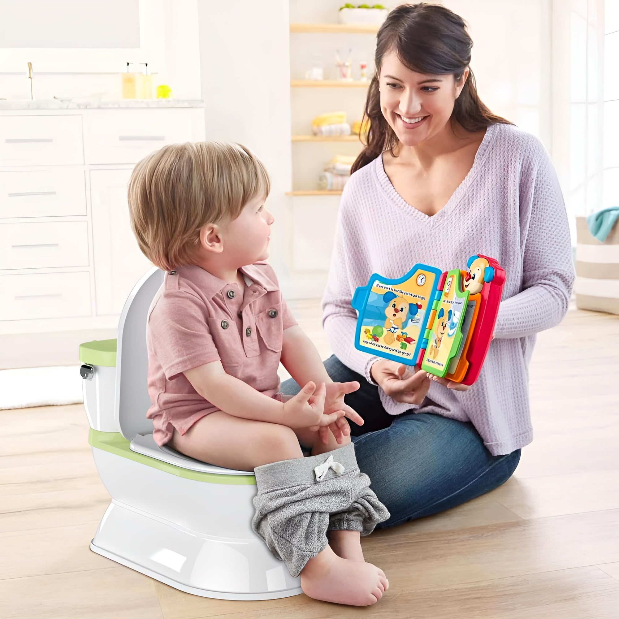 CheerTry green 2-in-1 design combines playful look with sturdy construction