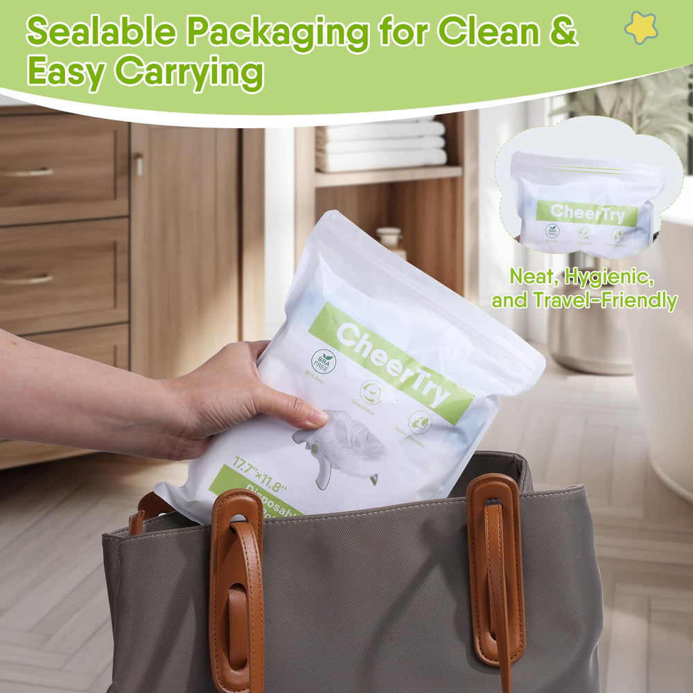 CheerTry potty-liner-portable-pack ideal for travel and on-the-go needs.