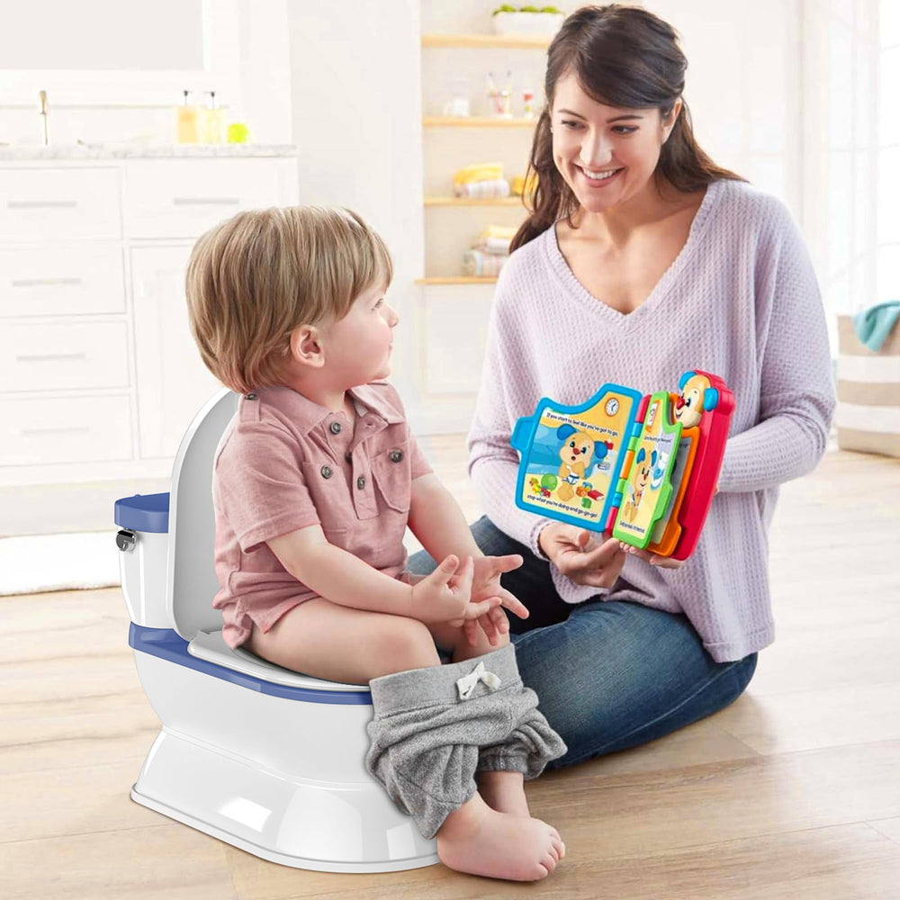 CheerTry wide sturdy frame supports active toddlers during bathroom routines.