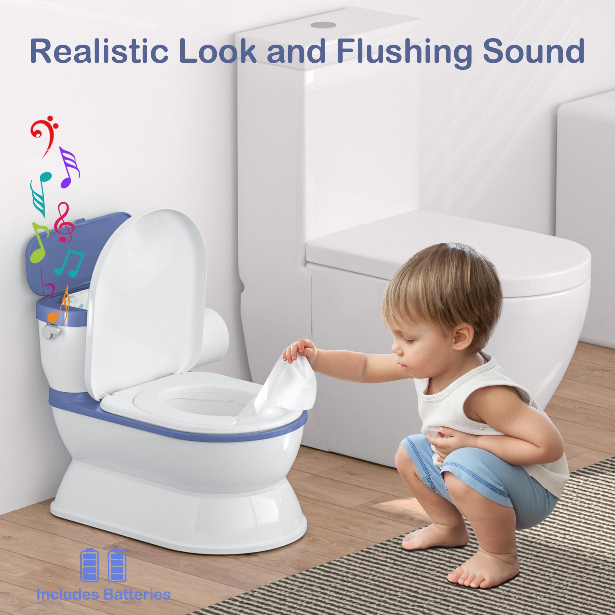 CheerTry toddler potty with anti-slip base for stable bathroom sessions.