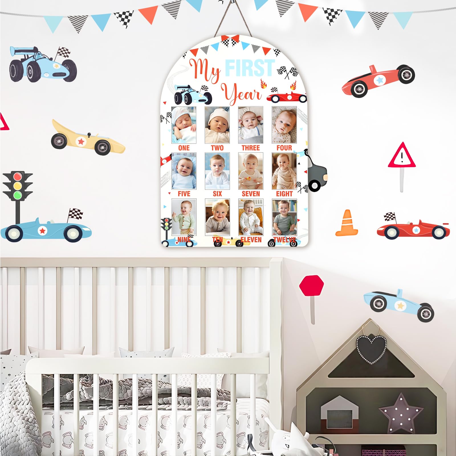 Cheerupp First-Year Milestone Board keeps newborn to one-year memories in a colorful wall display.