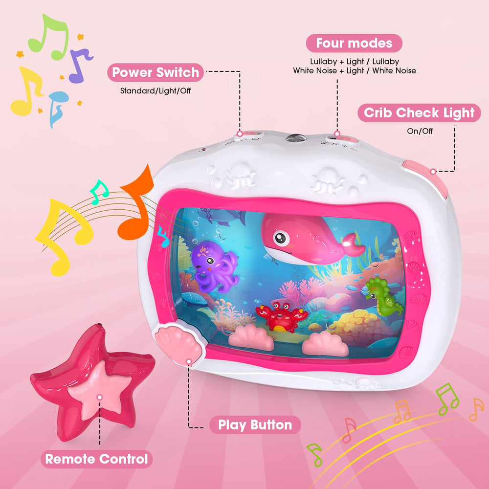 Cheffun baby aquarium toy pink four marine friends aid visual tracking
