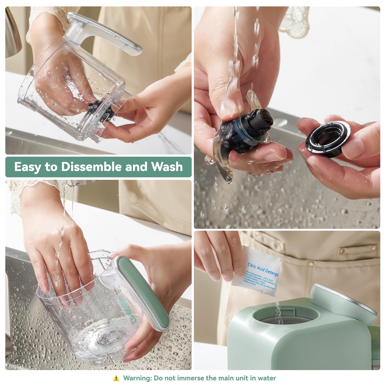 Chefhandy Baby Food Maker green design fits compact kitchens.