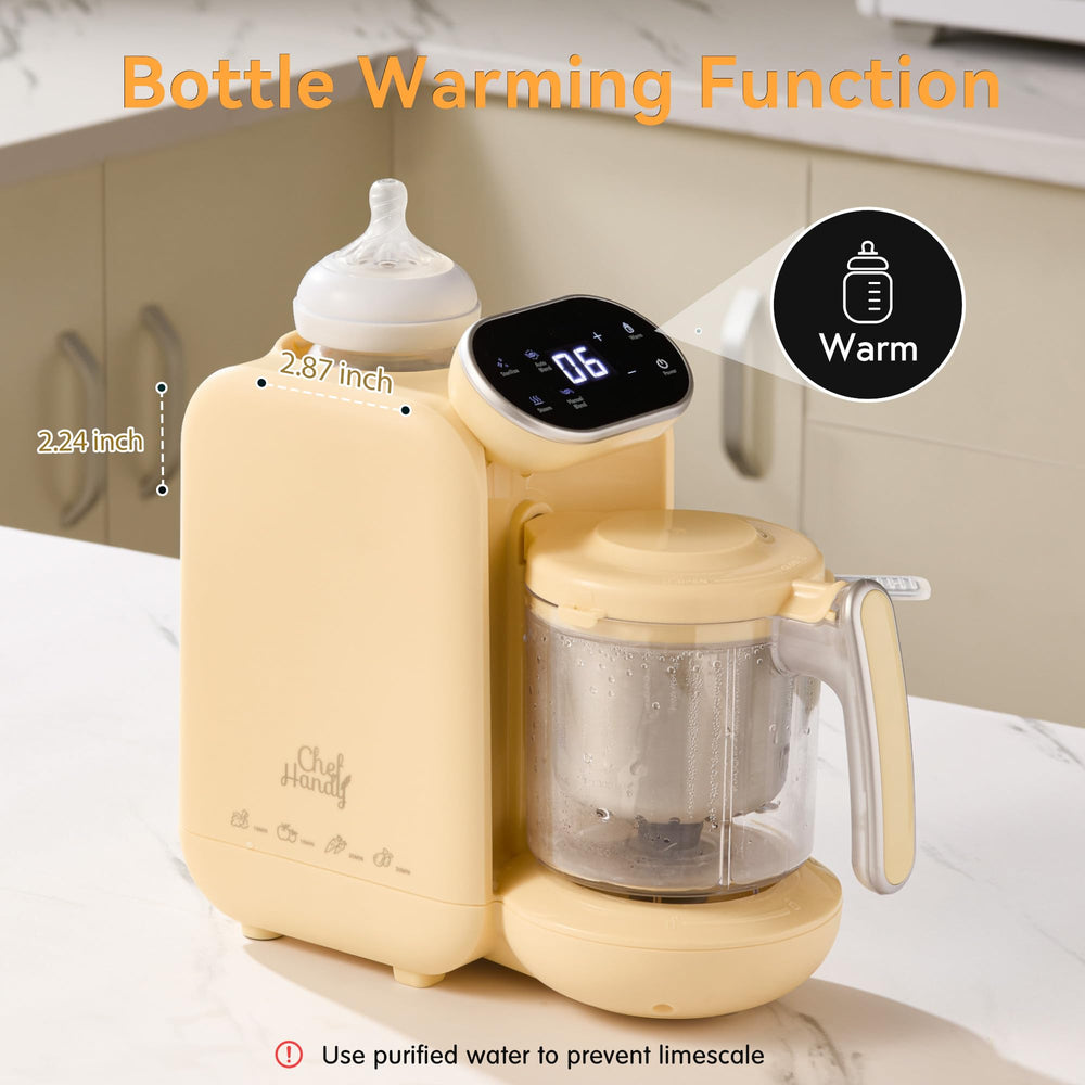Chefhandy sterilize bottle warmer feature in action for quick feeds.