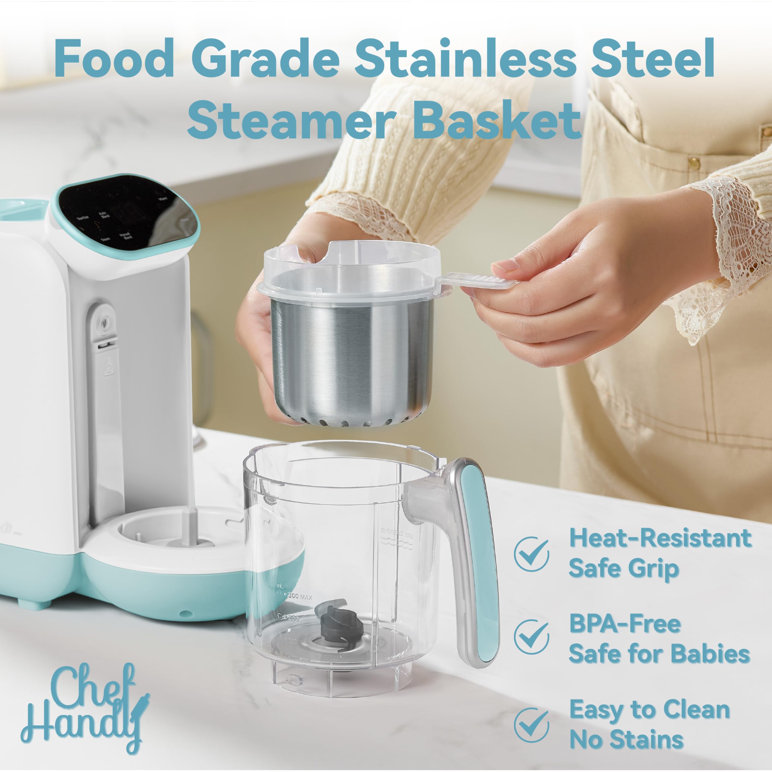 Chefhandy sterilizer and bottle warmer setup for quick, clean feeds.