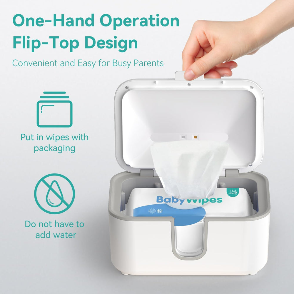 Chefhandy wipe warmer sterilize button enables on-demand sanitization cycles.