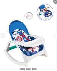 Chekki's foldable rocker shows portability for car trips and travel.