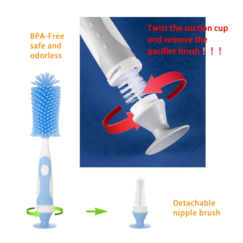 Chemimoso suction cup drains water during bottle cleaning