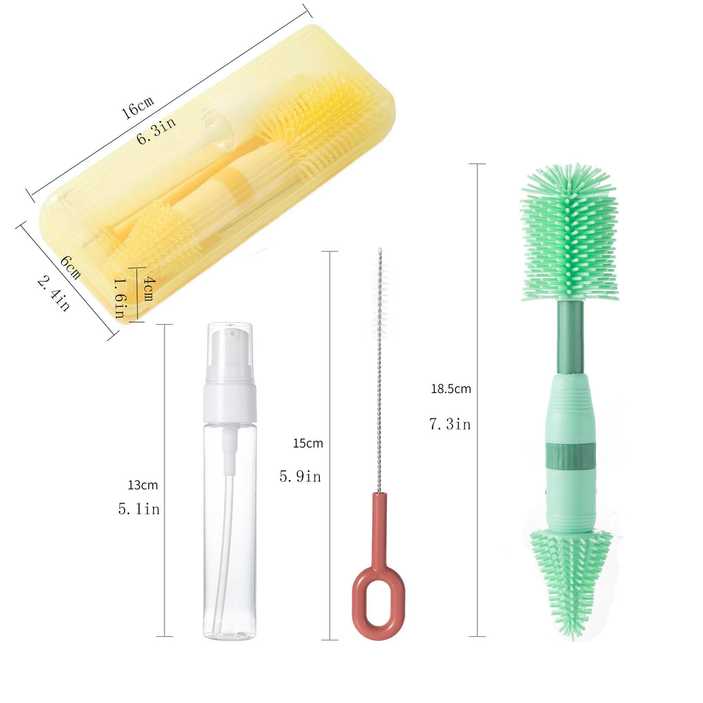 Chemimoso bottle drying rack in yellow keeping bottles organized