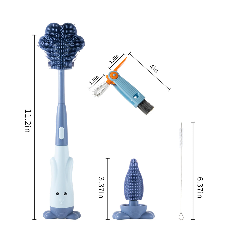 Chemimoso BPA-free silicone brush emphasizes safe, odorless cleaning for baby bottles.