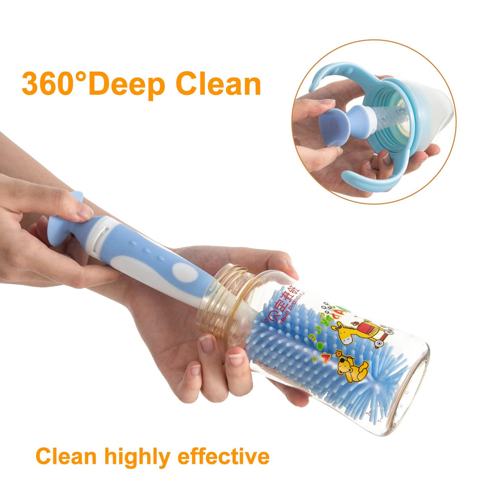 Chemimoso BPA-free silicone and nylon bristles ensure safe cleaning