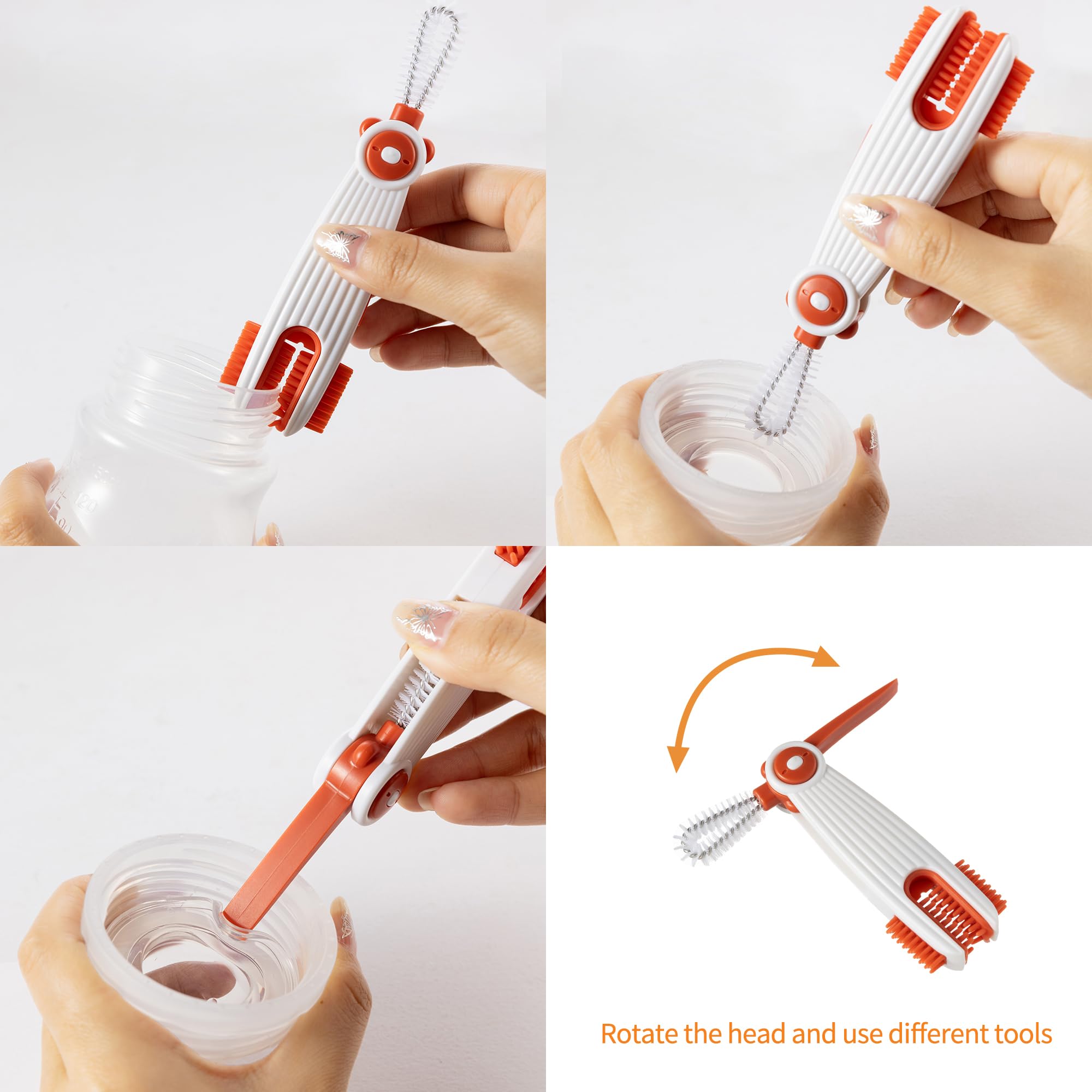 Chemimoso crevice brush set for cups helps reach corners
