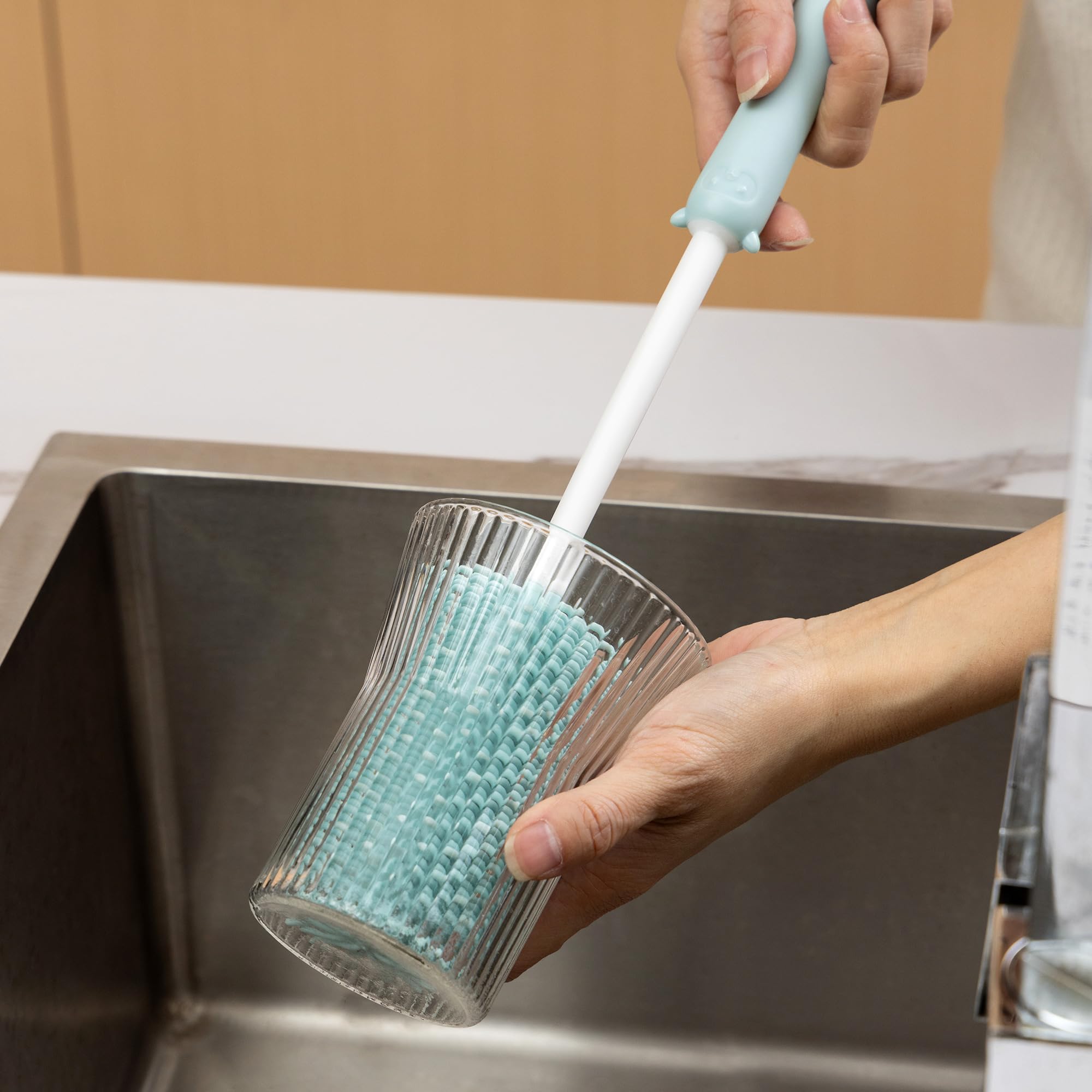 Chemimoso drying rack in use demonstrates space-saving kitchen organization.