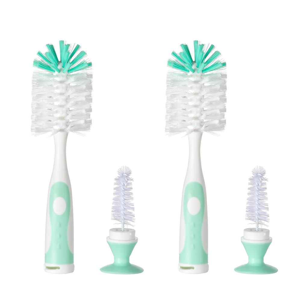 Chemimoso multifunctional cleaning brush green set for thorough bottle and nipple cleaning