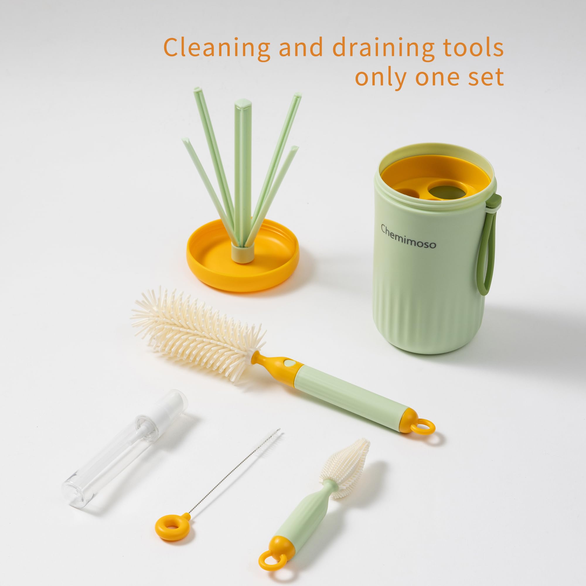 Chemimoso pacifier brush travel kit for quick pacifier cleaning