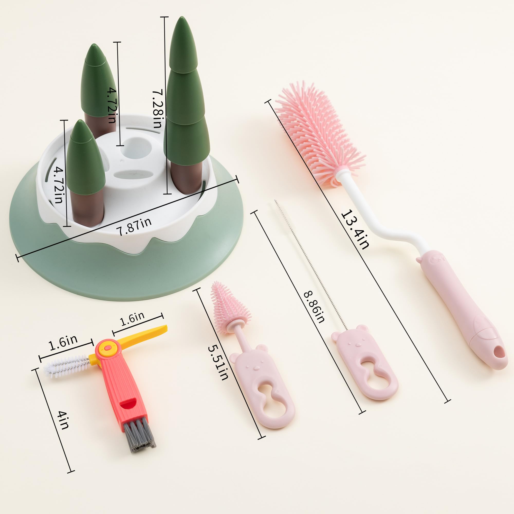 Chemimoso pacifier brush helps sanitize nipples and pacifiers safely