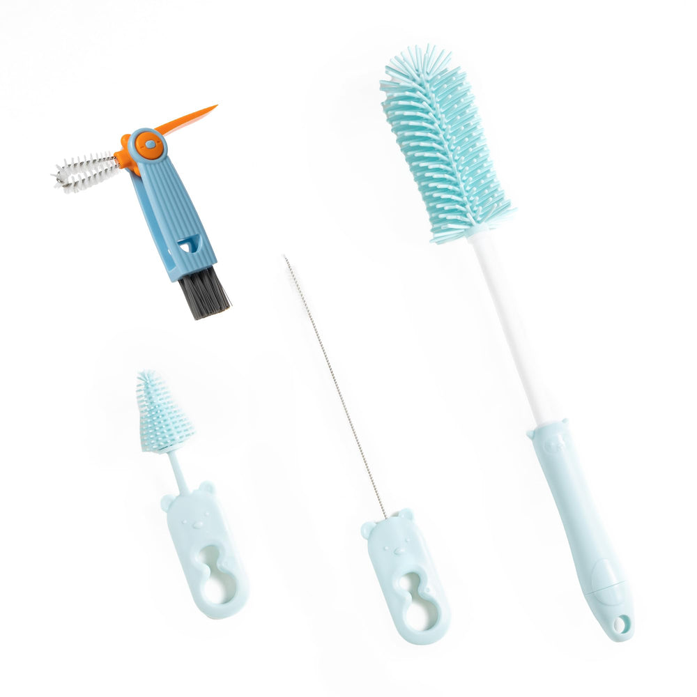 Chemimoso silicone bottle brush long handle eases hard-to-reach interiors.