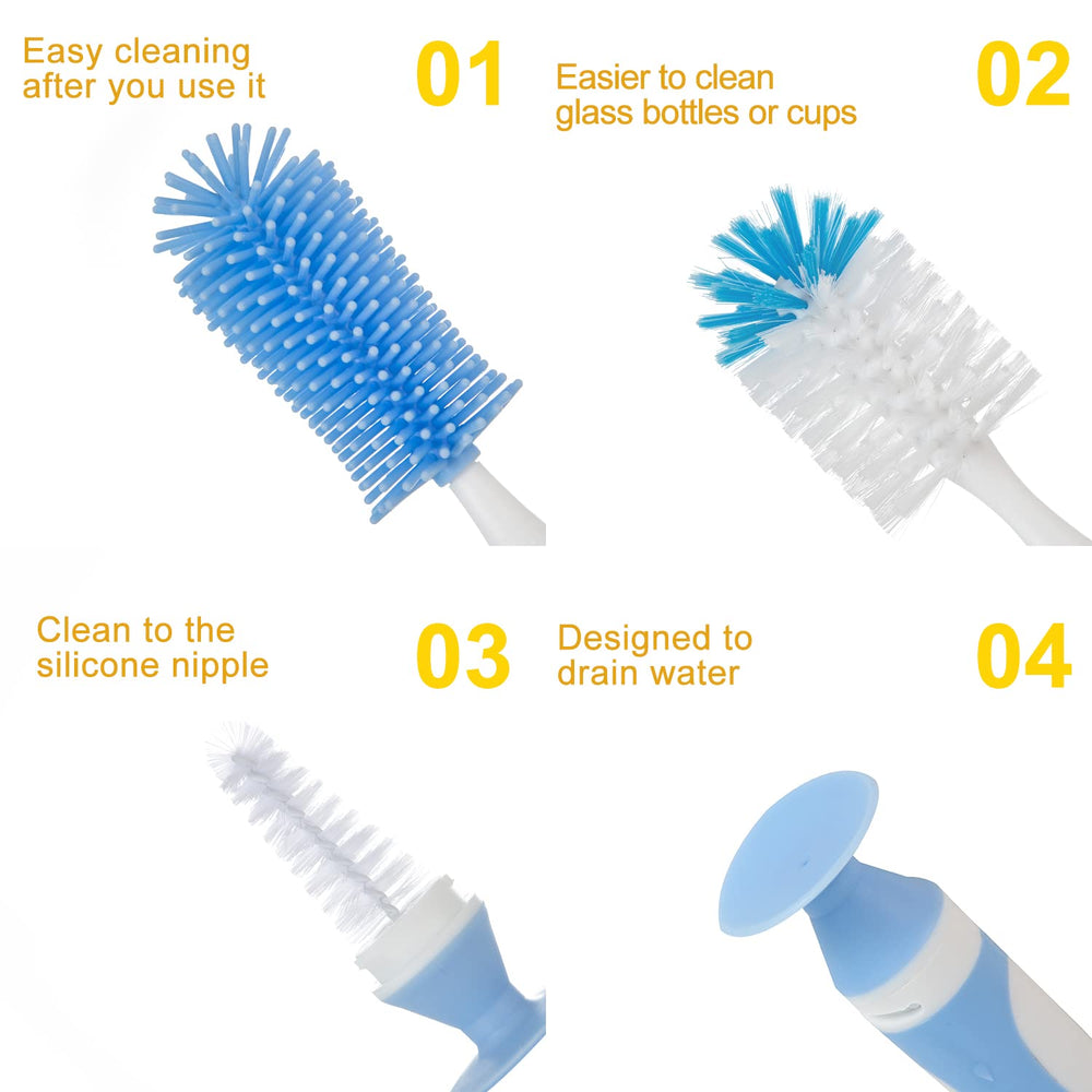 Chemimoso SetZ silicone long-handle brush head is food-grade and BPA-free