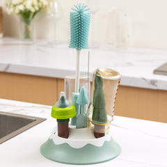 Chemimoso straight silicone bottle brush with long handle for thorough cleaning and scratch-free care.